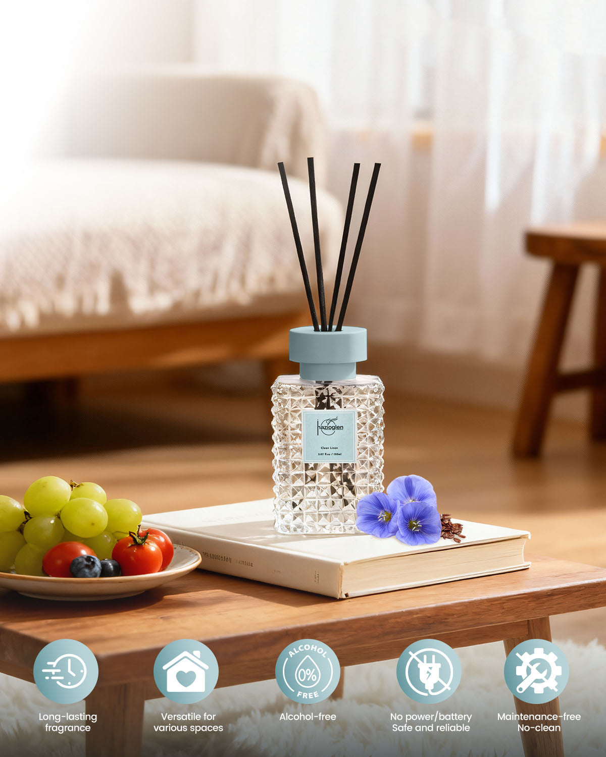 Reed Diffuser Set, Clean Linen Scent
