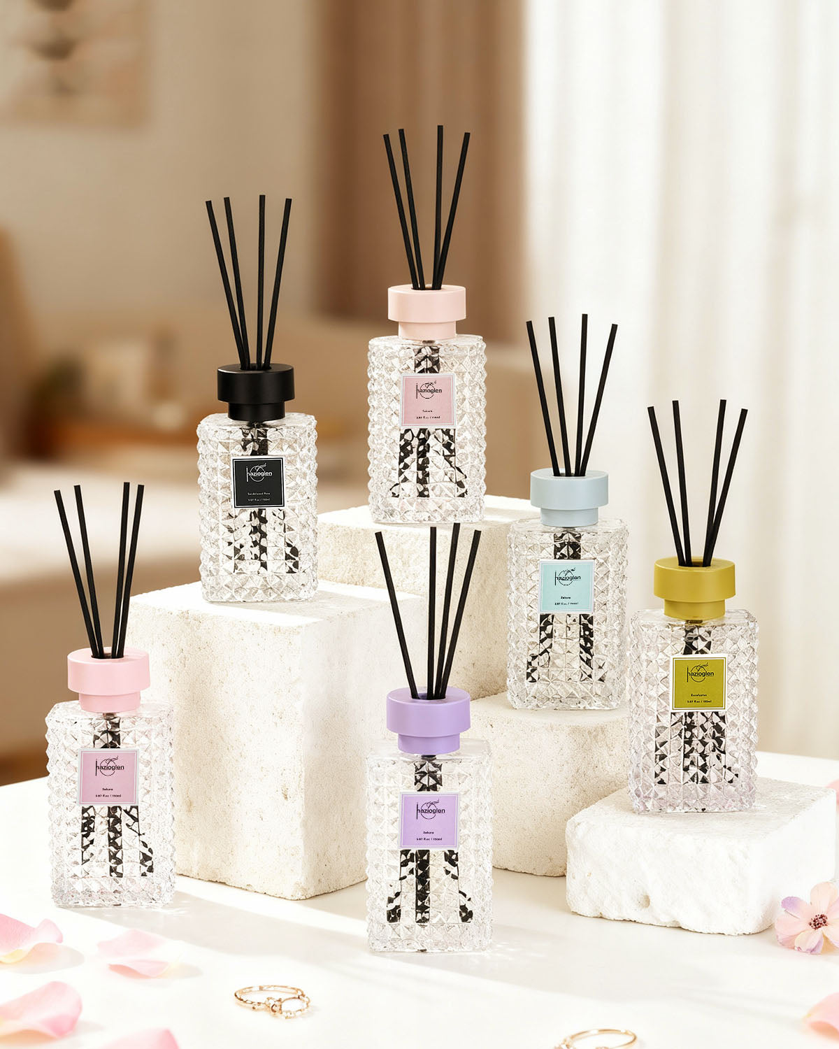 Reed Diffuser Set, Cashmere Vanilla Scent