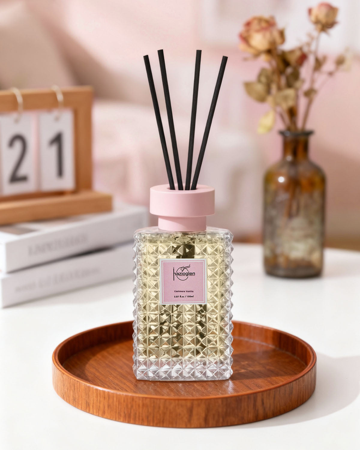 Reed Diffuser Set, Cashmere Vanilla Scent