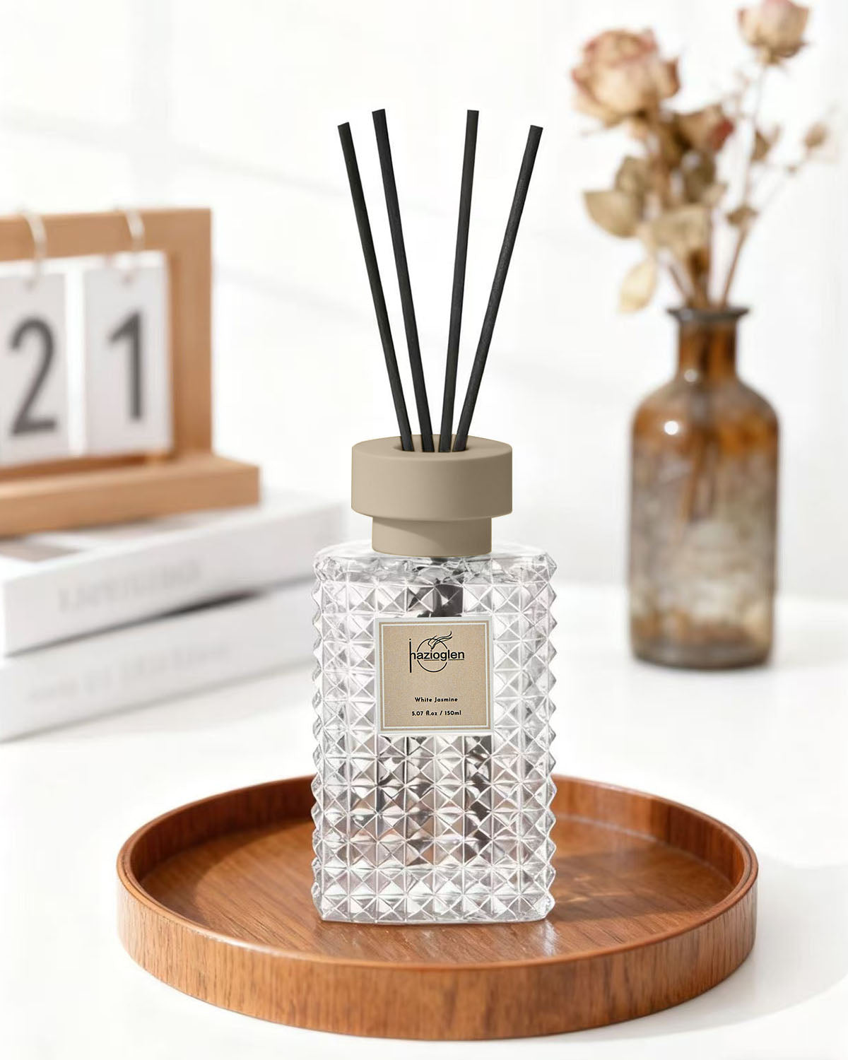 ルームフレグランス、リードディフューザーセット、ホワイトジャスミン(White Jasmine)の香り